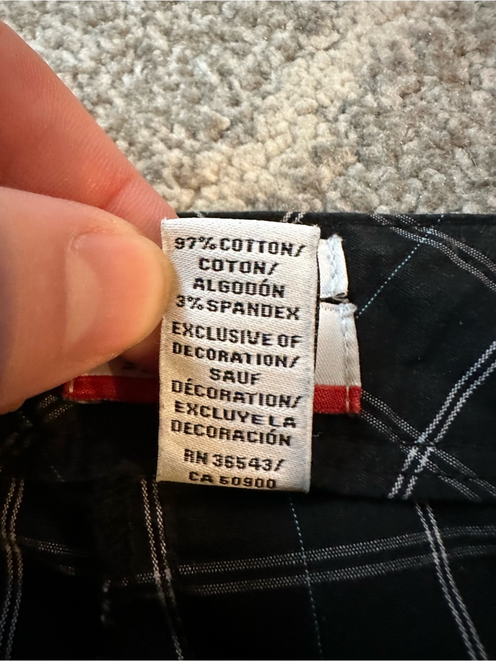 Izod Black Plaid Bermuda Golf Shorts - Picture 4 of 4